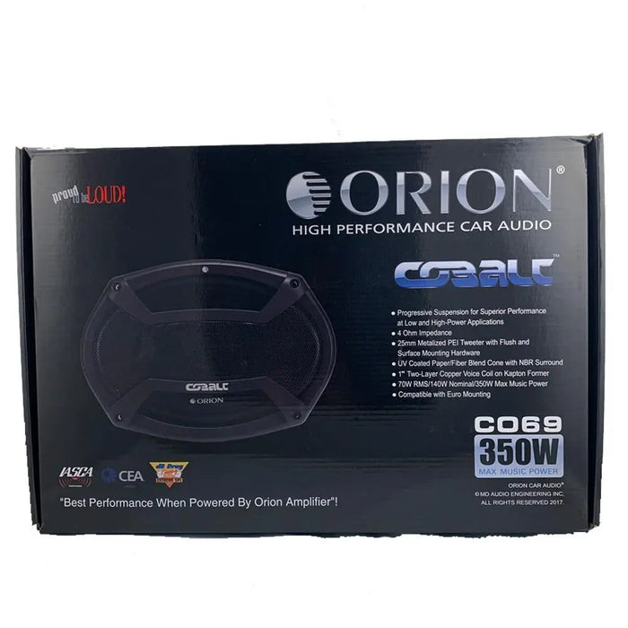 Orion CO69 Cobalt Series 6x9 inch Car Audio 2-Way Coaxial Speakers 350 Watts Max (Pair) Orion