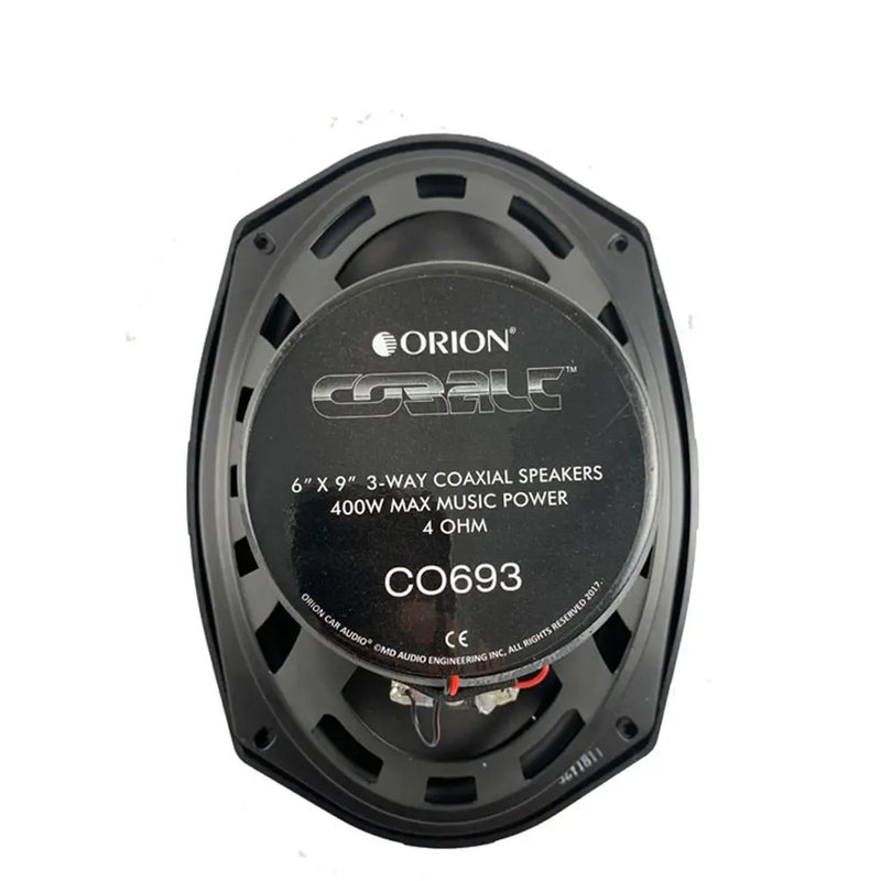 Orion CO693 Cobalt Series 6x9 inch Car Audio 3-Way Coaxial Speakers 400Watts Max (Pair) Orion