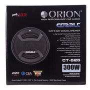Orion CT-525 Cobalt CT Series 5.25 2-Way Coaxial Speaker 300 Watts (Pair) Orion