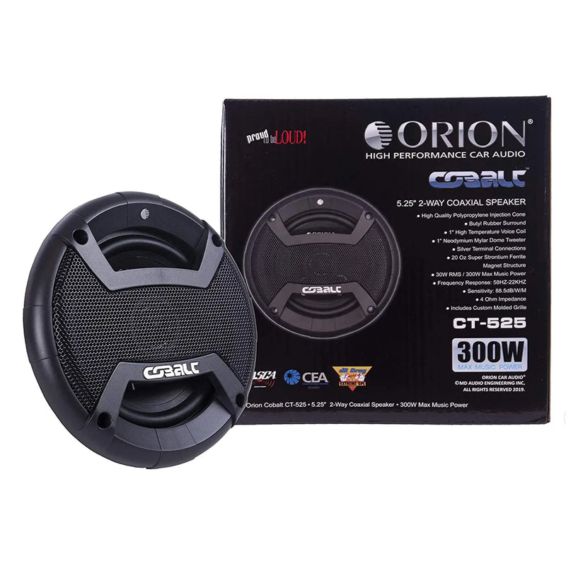 Orion CT-525 Cobalt CT Series 5.25 2-Way Coaxial Speaker 300 Watts (Pair) Orion