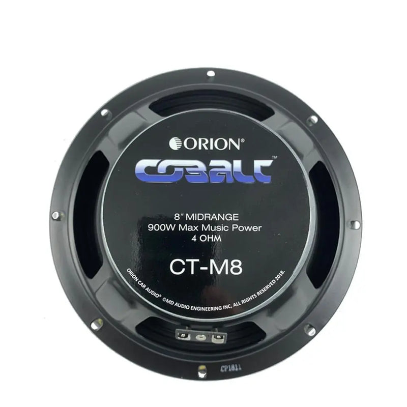 Orion CT-M8 8" High Efficiency Midrange Speakers 900 Watts Max 4 Ohm Cobalt CTM8 (Pair) Orion