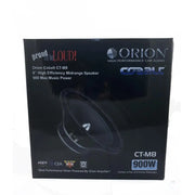 Orion CT-M8 8" High Efficiency Midrange Speakers 900 Watts Max 4 Ohm Cobalt CTM8 (Pair) Orion