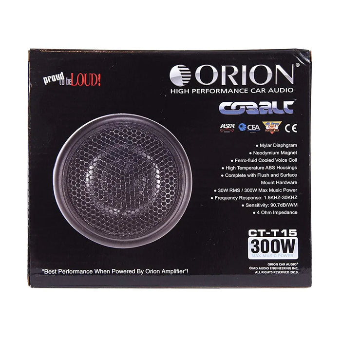 Orion CT-T15 Cobalt Series 300 Watts Max Power Car Audio Tweeters (Pair) Orion