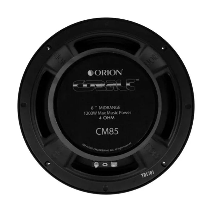 Orion Cobalt CM85 8" 1200 Watt 4-Ohm Loud Car Audio High Efficiency Mid-Range Speakers - Pair Orion