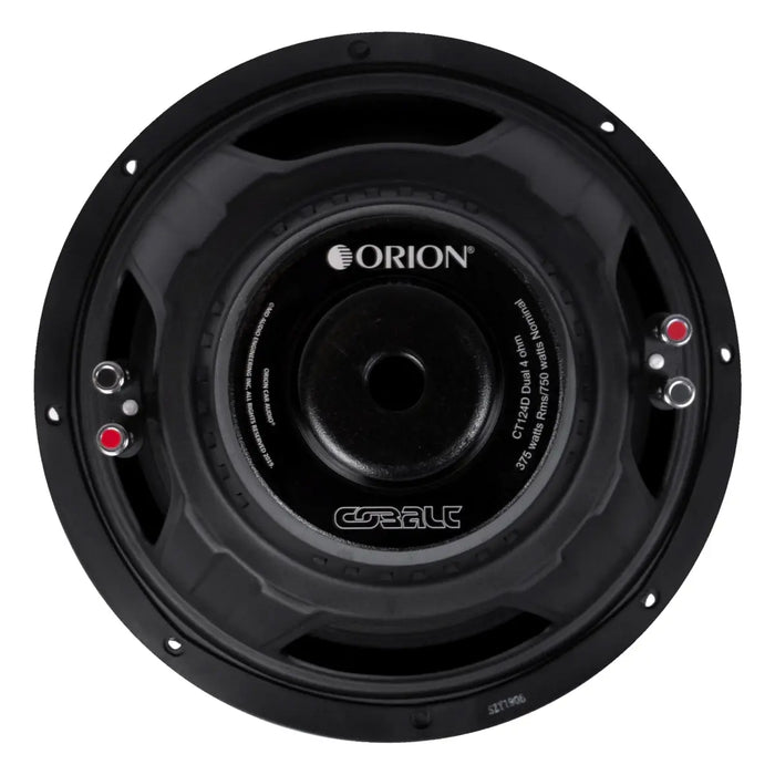 Orion Cobalt Series CT124D 12" Subwoofer 1500W Max Music Dual Voice Coil 4 Ohms (Each) Orion