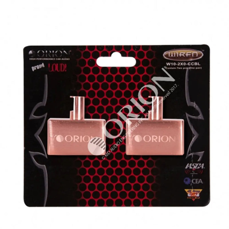 Orion W10-2X0-CCBL Wired Converter 1 Male 0 Gauge to 2 Female 0 Gauge Red Copper Block (Pair) Orion