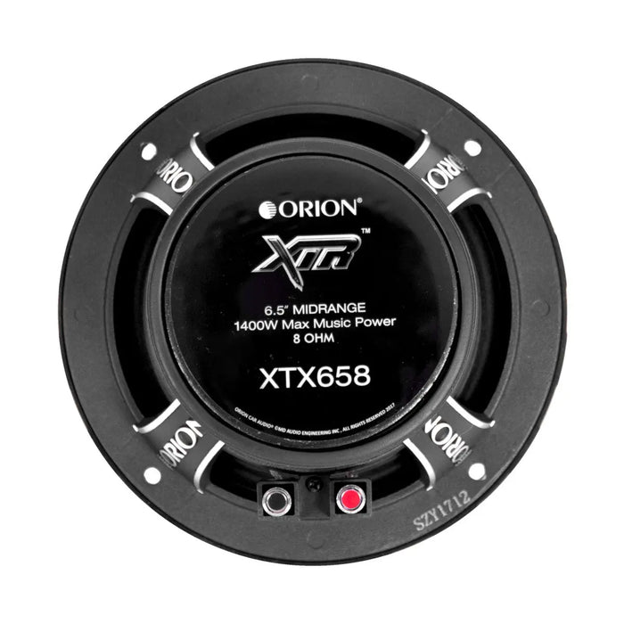 Orion XTX658 6.5" 1400 Watts Mid Range Bass Loud 8 Ohm Car Audio Speakers - Pair Orion