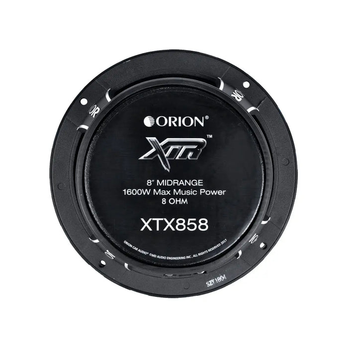 Orion XTX858 8" 1600 Watts Mid Range Bass Loud 8 Ohm Car Audio Speakers - Pair Orion