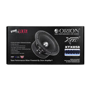 Orion XTX858 8" 1600 Watts Mid Range Bass Loud 8 Ohm Car Audio Speakers - Pair Orion