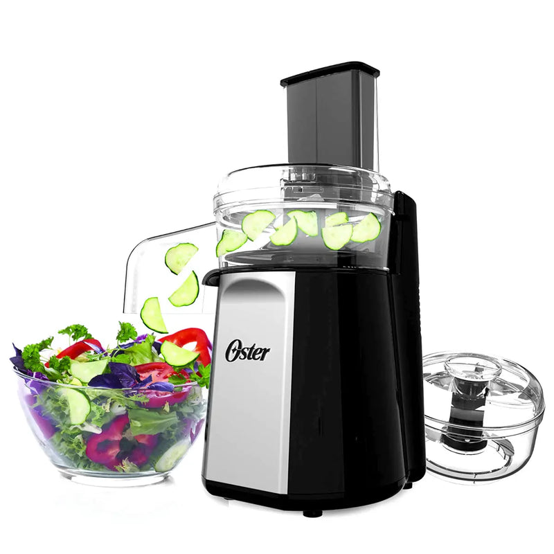 Oster Oskar 2-in-1 Salad Prep & Food Processor, Black/Silver (FPSTFP4050) Oster