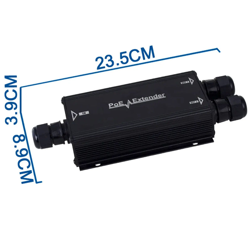 POE-EX2003-2WP-60W 2 Ports Outdoor Waterproof Gigabit 60W PoE Aluminum Case Extender The Wires Zone
