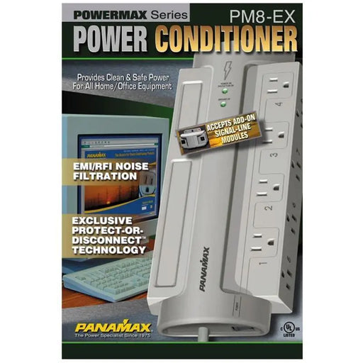 Panamax PM8-EX 8 AC Outlet Surge Protector Noise Filtration 6 Feet Cord Panamax