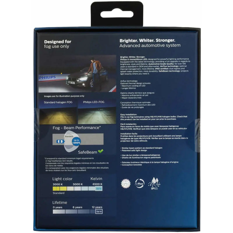 Philips 12794UNIX2 X-tremeUltinon (H8/H11/H16) 6500K LED Fog Light Bulbs Kit - 2 Pack Philips