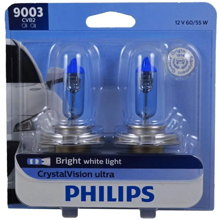 Philips 9003 HB2 60/55W Crystal Vision Ultra HID Look Headlight (Pair) Philips