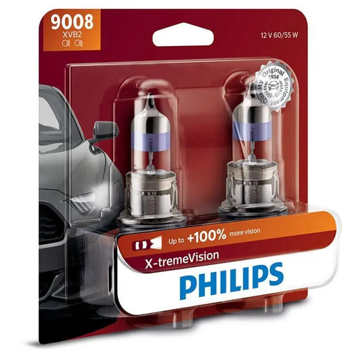 Philips 9008 H13 X-treme Vision 60/55W Halogen Headlight 3400K (pair) Philips