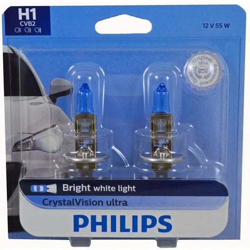 Philips Crystal Vision Platinum H1 55W Two Bulbs Headlight Fog Light
