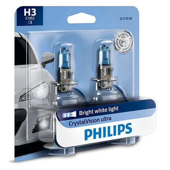 Philips Crystal Vision Ultra H3 Xenon HID Look Foglamp Bulb (pair) Philips