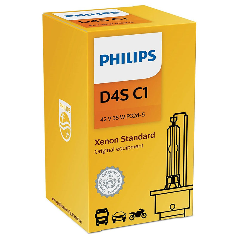 Philips D4S C1 35W 42V Xenon Standard HID Car Automotive Headlight Bulb (Pack of 1) Philips