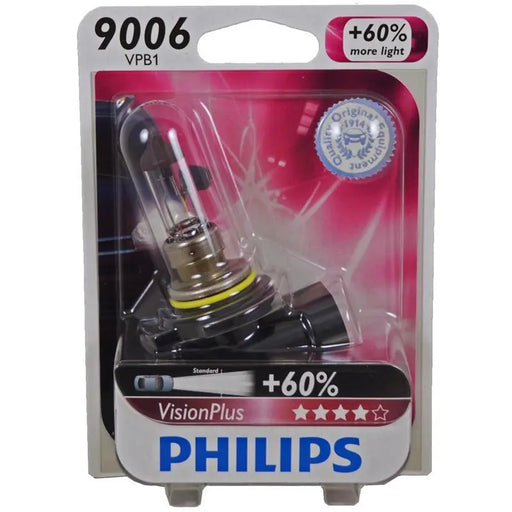 Philips Vision Plus 9006 60% More Light Car Headlight Bulb (each) Philips