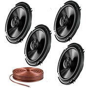 Pioneer 2 Pairs TS-G1620F 6.5" 2-Way 300W Coaxial Speakers w/ FREE Speaker Wire Pioneer