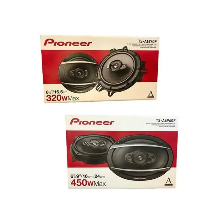 Pioneer TS-A1670F TS-A6960F 6.5" 3-Way and 6x9" 4-Way A-Series Coaxial Speakers Pioneer