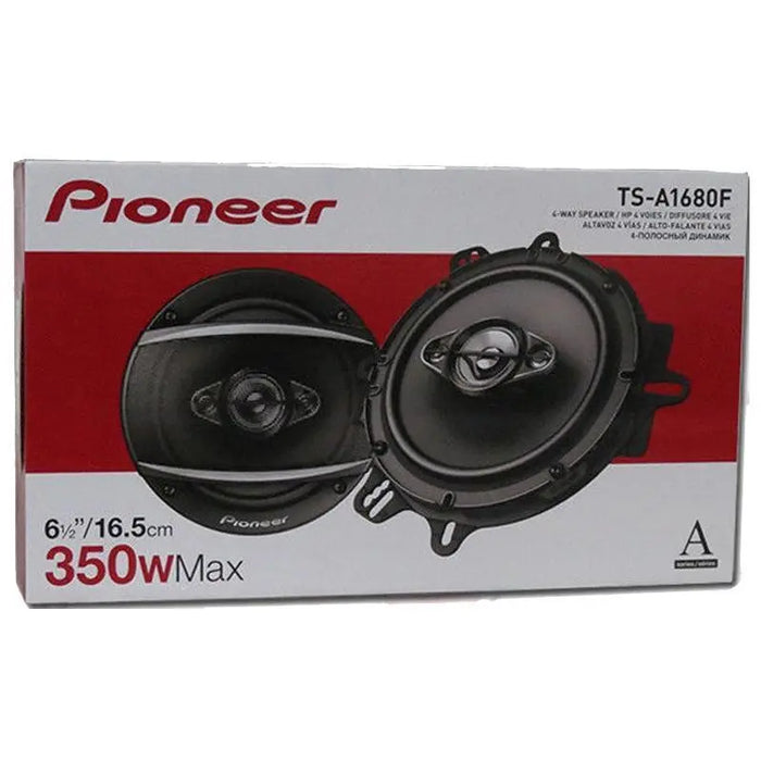 Pioneer TS-A1680F 6.5" 4-Way A-Series Coaxial Speakers 350W Max 80W Nom Pioneer