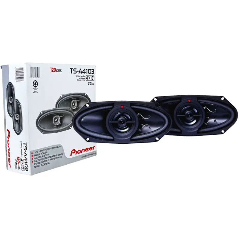 Pioneer TS-A4103 4" x 10" 2-way A-Series 120 Watts Max Coaxial Car Speakers Pioneer