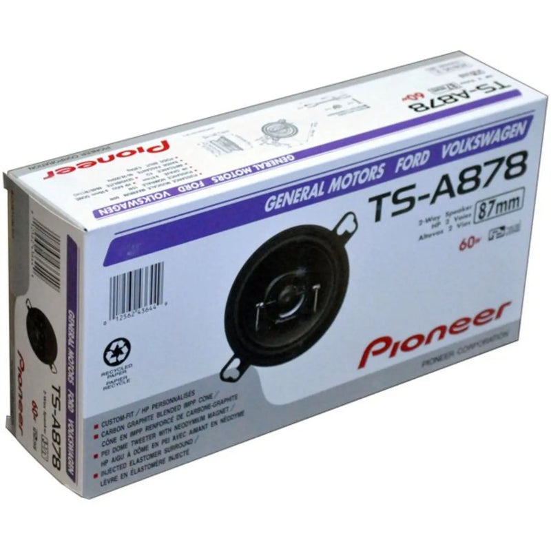 Pioneer TS-A878 3-1/2" Custom Fit 2-Way 120 Watts Car Speaker (pair) Pioneer