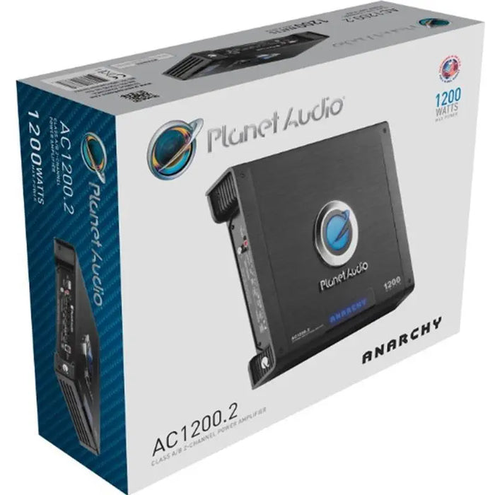 Planet Audio AC1200.2 2-Channel 1000 Watt Car Amplifier with Remote Planet Audio