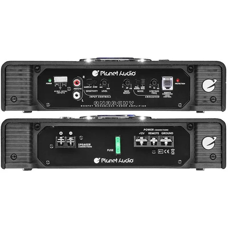 Planet Audio AC1500.1M 1500W Mono Amp w/ Raptor R2AK8 Amp Install Kit Planet Audio