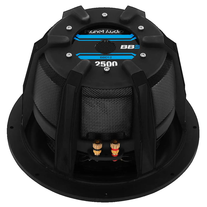 Planet Audio BBD12B 2500 Watts 12" Dual Voice Coil 4 Ohm Car Subwoofer (Black) Planet Audio
