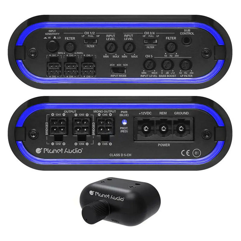 Planet Audio MB2200.5D MINI BANG 2200W 5-Ch Full Range Class D Car Amplifier Planet Audio
