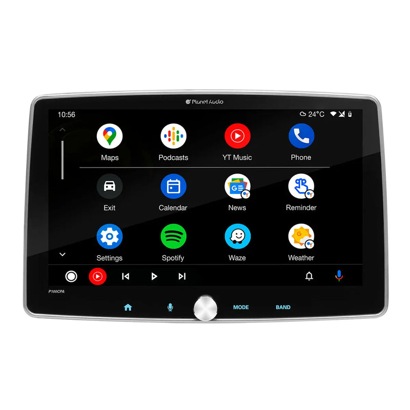 Planet Audio P100CPA Car Receiver 10.1" with Apple CarPlay and Android Auto Planet Audio
