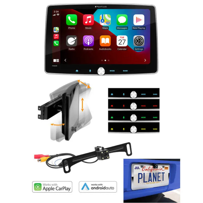 Planet Audio P100CPAC Car Receiver 10" Capacitive Touchscreen w/ Apple CarPlay Planet Audio