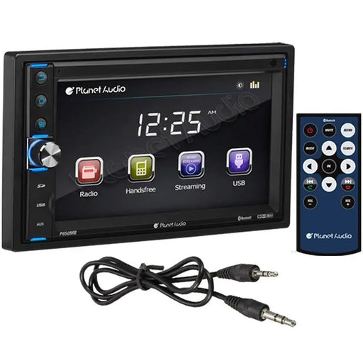 Planet Audio P650MB Touchscreen Stereo Bluetooth MP3 USB SD w/FREE AUX Cable Planet Audio