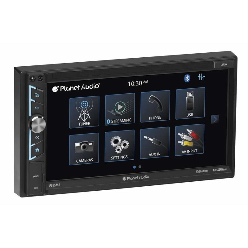 Planet Audio P695MB 6.95" 2 DIN Touchscreen Bluetooth Digital Multimedia Receiver Planet Audio