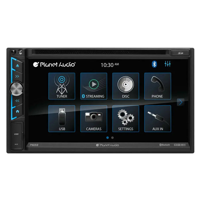 Planet Audio P9695B Double-DIN Stereo Receiver DVD Player 6.75 Touchscreen Planet Audio