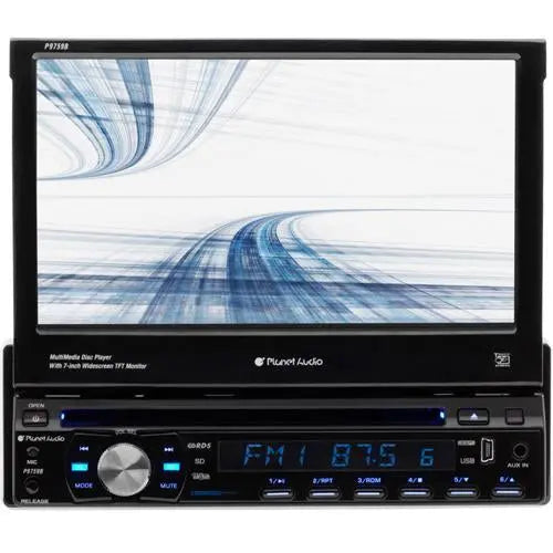 Planet Audio P9759B 1-DIN 7" Touchscreen Bluetooth DVD CD Car Receiver Planet Audio