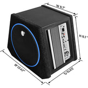 Planet Audio PAB80 8" 250W Amplified Subwoofer System with Enclosure (Each) Planet Audio