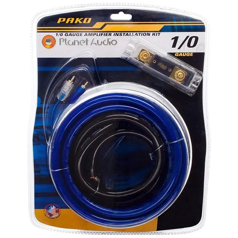 Planet Audio PAK0 0 Gauge Complete Amplifier Install Kit 1/0 AWG 0G Planet Audio