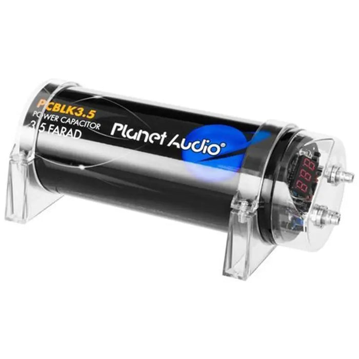 Planet Audio PCBLK3.5 3.5 Farad Capacitor w/ Digital Voltage Display Planet Audio