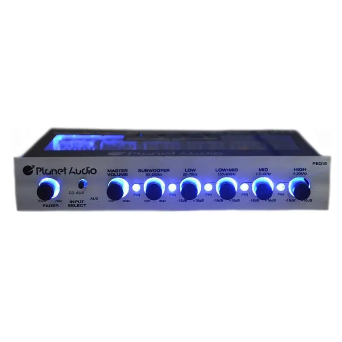 Planet Audio PEQ15 5-Band Parametric Equalizer with Subwoofer Output Planet Audio