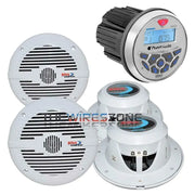 Planet Audio PGR35B Marine Bluetooth Receiver + 2 Pair of 6.5" Speaker Planet Audio