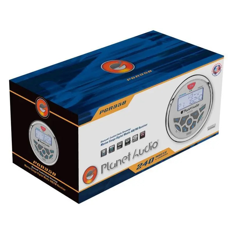 Planet Audio PGR35B Marine Stereo & MB Quart NK2-116W 6.5" 2-Way Coaxial Speakers Planet Audio