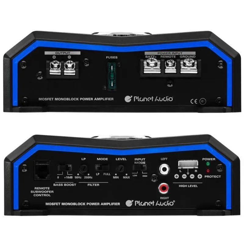Planet Audio PL1500.1M 1500W Monoblock Class A B Amplifier with Remote Planet Audio