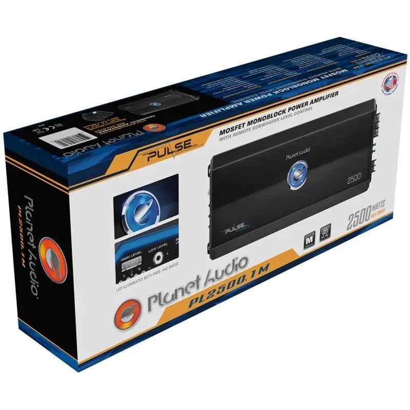 Planet Audio PL2500.1M Class A/B Mono Amp Pulse 2500W 2 Ohm Stable Planet Audio