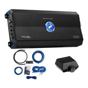 Planet Audio PL2500.1M Class A/B Monoblock Amp Pulse 2500W with 4 Gauge Amp Kit Planet Audio