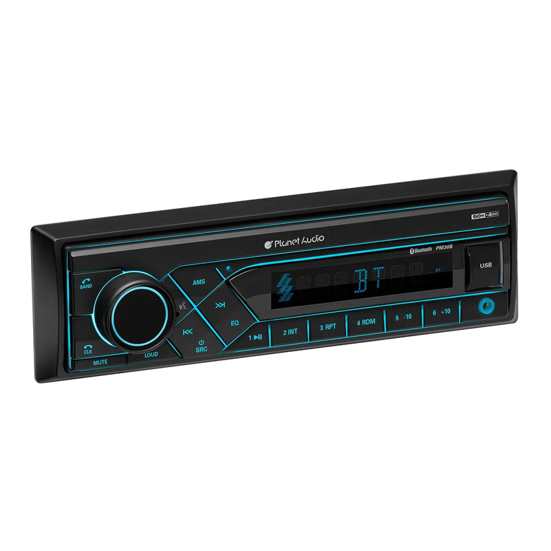 Planet Audio PM30B Single Din Car Stereo Bluetooth USB AM/FM Radio & AUX Planet Audio