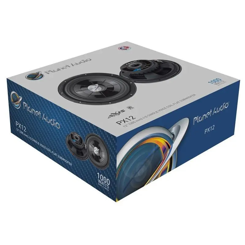 Planet Audio PX12 12" 1000W Single Voice Coil Shallow Car Subwoofer Planet Audio