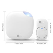 Plug and Play Two Doors Wireless Doorbell Chime 36 Melodies & 6 Adjustable Volume Levels Others